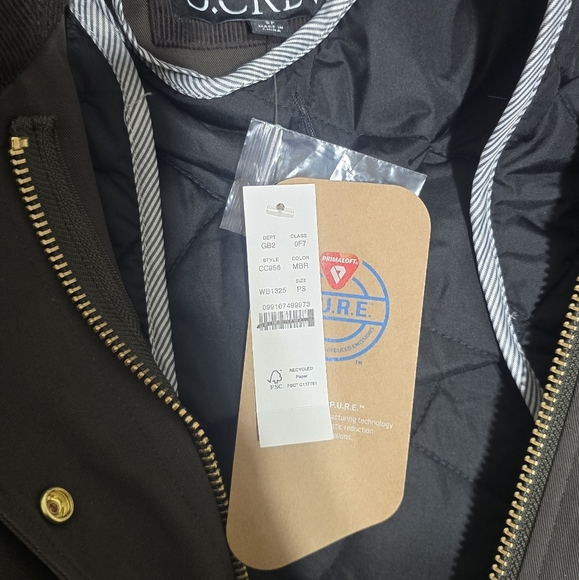 NWT J.Crew Long Barn Jacket in Waxed Cotton Twill Size SP - Picture 10 of 11